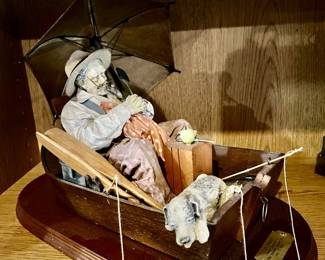 Norman Rockwell Clothtique Figurine" Gone Fishing"