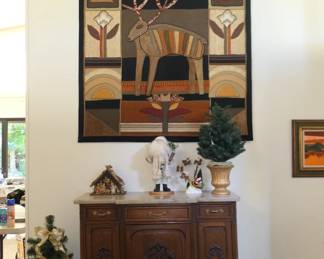 French Marble top Cabinet