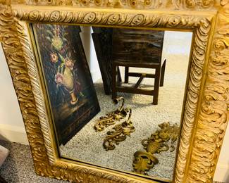 Gilt frame mirror 