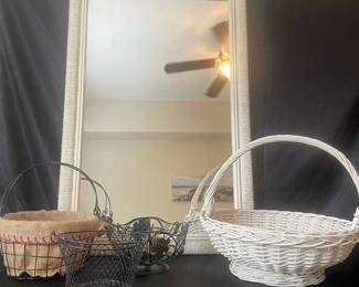 Mirror Baskets Decor