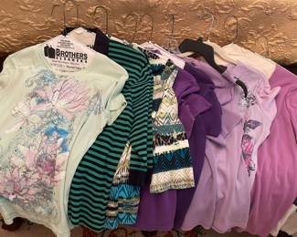 Womens Shirts, Greens And Purples