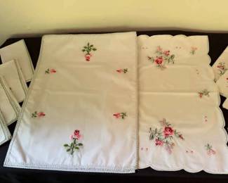 Beautiful Hand stitched Placemats And Napkins