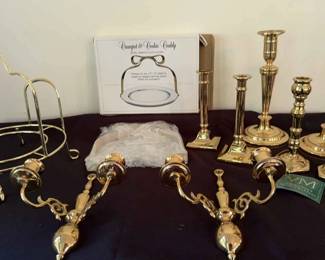 Virginia Metalcrafters Brass Candlesticks 