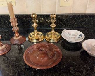 Candle Stands Lot Jugtown and more
