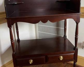 Vintage 1990s Mahogany Server Side Table