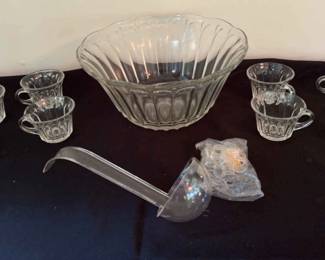 Punch Bowl With Glasses