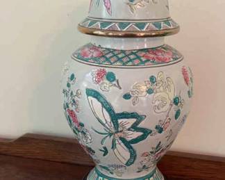 Vintage Hand Painted Majolica Jar
