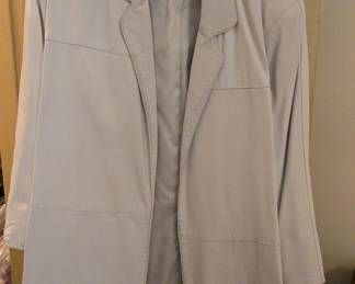 Viintage Womens Lillie Rubin White Leather Coat Sz L