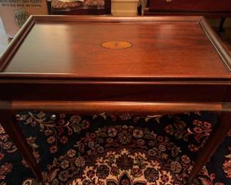 Antique Mahogany Queen Anne Inlaid Table