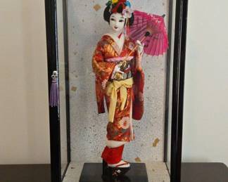  02 Japanese Nishi Doll In Display Case