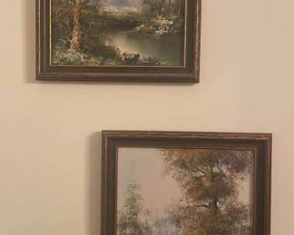 Set Of Two Small Paintings 