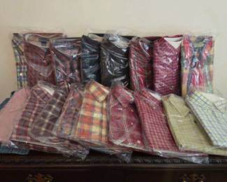 Huge Lot Of New And Like New Mens Buttonup Shirts Sz L