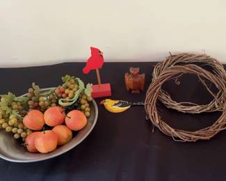 Beautiful Decor Set with Pewter Bowl