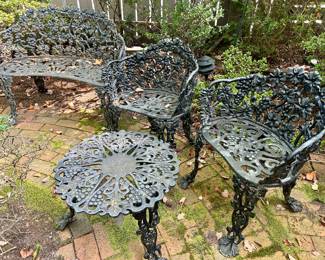 wrought iron outdoor pieces