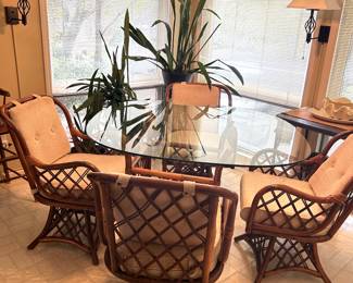 vintage rattan dining set