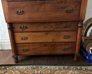 4 Drawer Regency Style Chest With Carved Relief