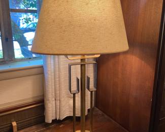 MCM brass and iron lamp