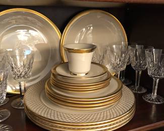 Lenox China, with chargers. 