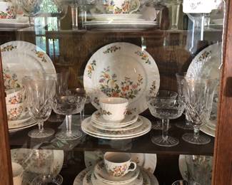 Aynsley China, service for 12 , with 15 extra plates. 