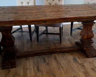 Dining room table with eight chairs