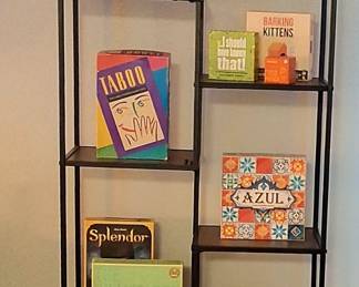 Unique bookshelf and board games