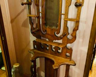 Antique hall tree