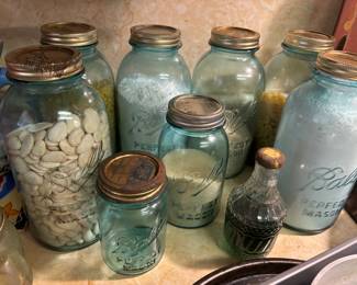 Vintage canning jars