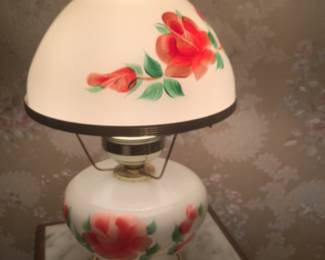 VTG handpainted hurricane lamp 