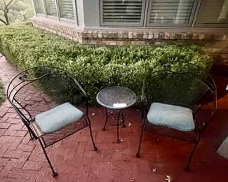 Iron table & chairs