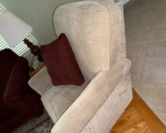 Comfy chair, with a little kitty damage