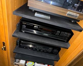Stereo components, including JVC, Onkyo, (Marantz turntable is sold)