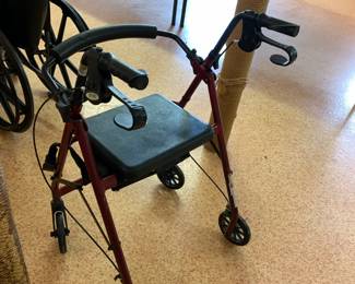 #79	Drive Red Walker w/basket  Walker - 17" Wide Seat	 $20.00 
