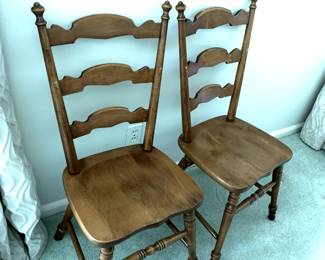#6	Tell City  Wood Base w/Laminate top Table - w/2 leaves 46-66 Oval x29"T 2/6 chairs (1 captains Chair)	 $500.00 
