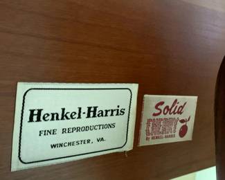 #1	Henkel  Harris Gateleg drop side solid cherry  Dining room table with 6 Windsor  Chairs 24-71x43x29	 $1,200.00 