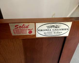 #2	Henkel Harris Cherry 12 Pane Corner China Cabinet 40Hx24Dx82T 	 $1,200.00 

