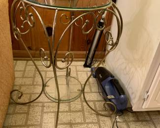 #72	Metal Base/Glass Top End Table - 13x24	 $20.00 
