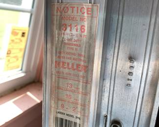 #105	Extension Ladder Keller 3116 16'	 $75.00 
