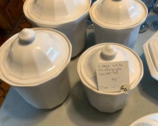 #60	Vintage White Pfaltzgraft Cannister Set (as is)	 $45.00 
