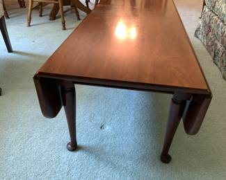 #9	Gateleg Cherry Drop Side Coffee Table  (as is finish) - 19-34x58x18	 $75.00 
