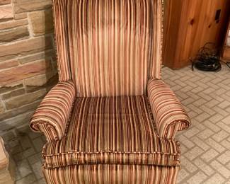 #66	Brown Striped Velvet Vintage Chair	 $20.00 
