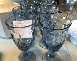 #59	Noritake Blue Swirl Ice Tea Goblets - set of 10 	 $40.00 
