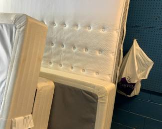 #100	Spears Mattress Co. King Mattress w/ 2 Twin Box Springs	 $100.00 
