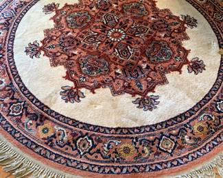 #3	Machine Made Peach/Navy/Beige - 7' Round	 $75.00 
