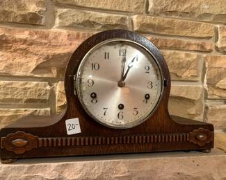 #74	Wood Mantle Clock w/key Wind	 $20.00 
