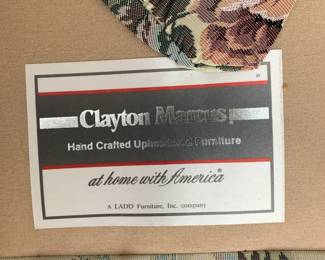 #10	Clayton Marcus Cream/Lavender Floral Sofa - 76" Long	 $75.00 
