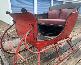 Victorian era wood Sleigh