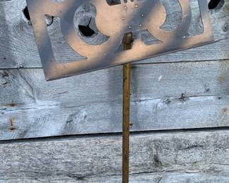Antique adjustable metal music stand
