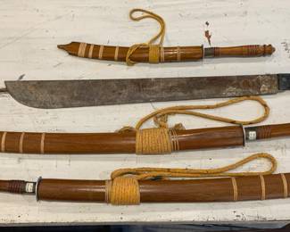 Thai/Indonesian Swords, Dagger and large Machete 