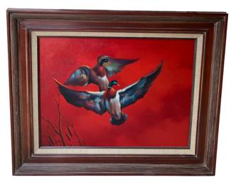 Original woodland oil on canvas 