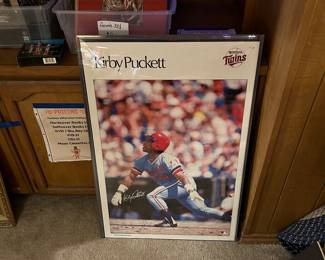 Signed Kirby Puckett poster!!